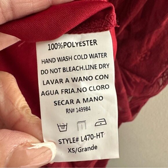 Southern Fried Chics Red Lace Maxi Dress XS NWT Romantic Boho Sheer Overlay NWT - Picture 16 of 16